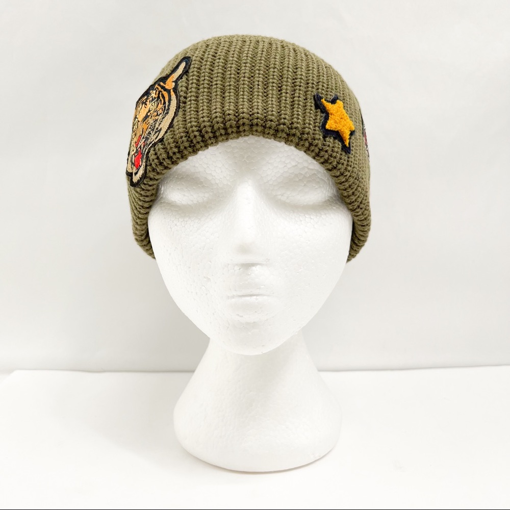Polo Ralph Lauren Tiger Patch Naval Tailors Knit Beanie Hat - Picture 2 of 13